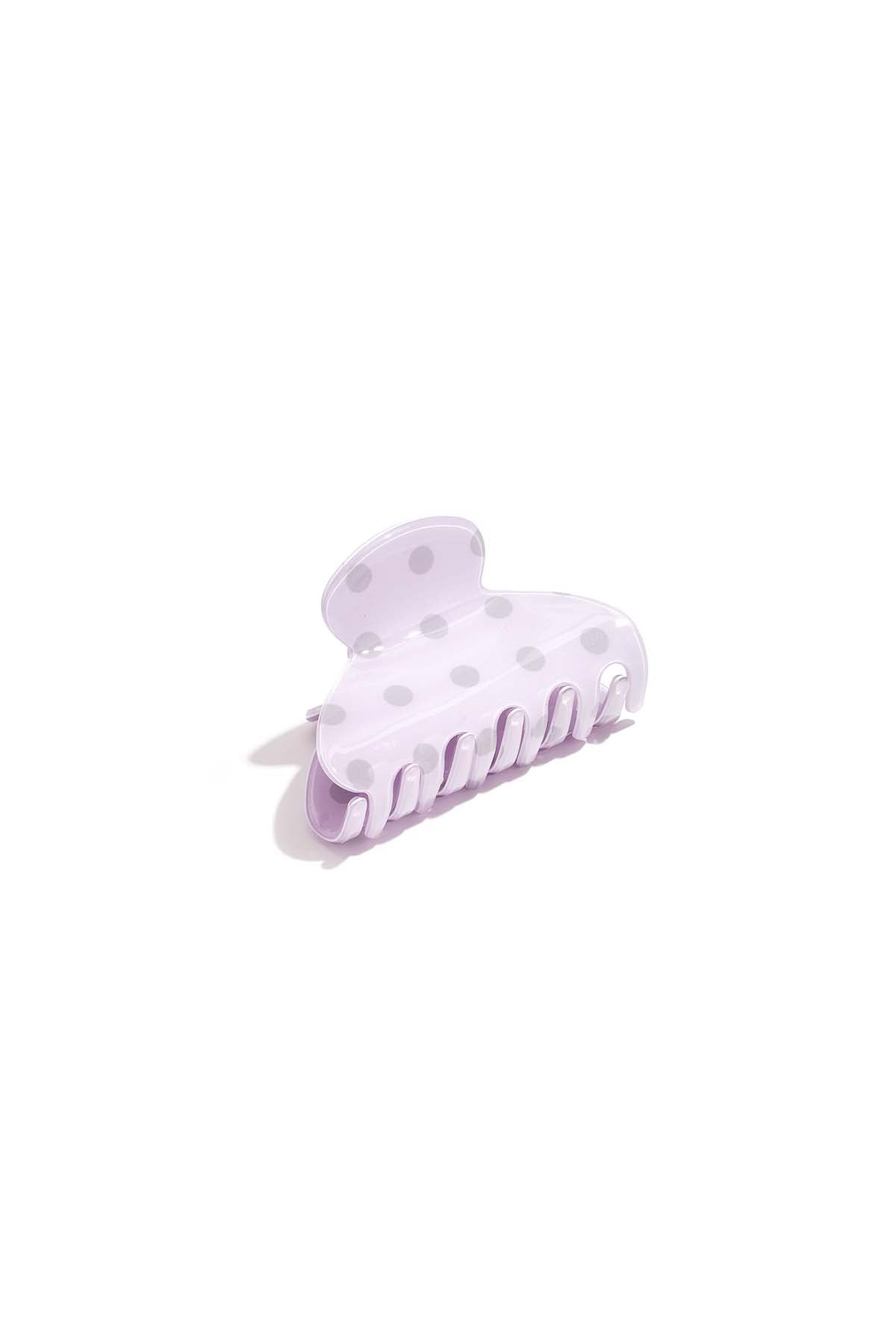 Polka Dot Faux Acetate Hair Claw - Multiple Colours