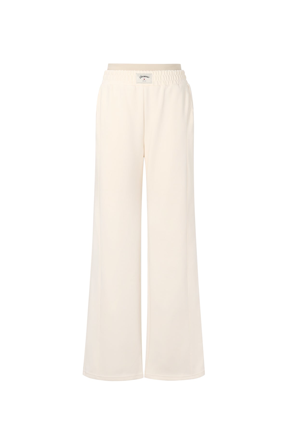 Dames sportieve rechte broek van gebreid polyester
