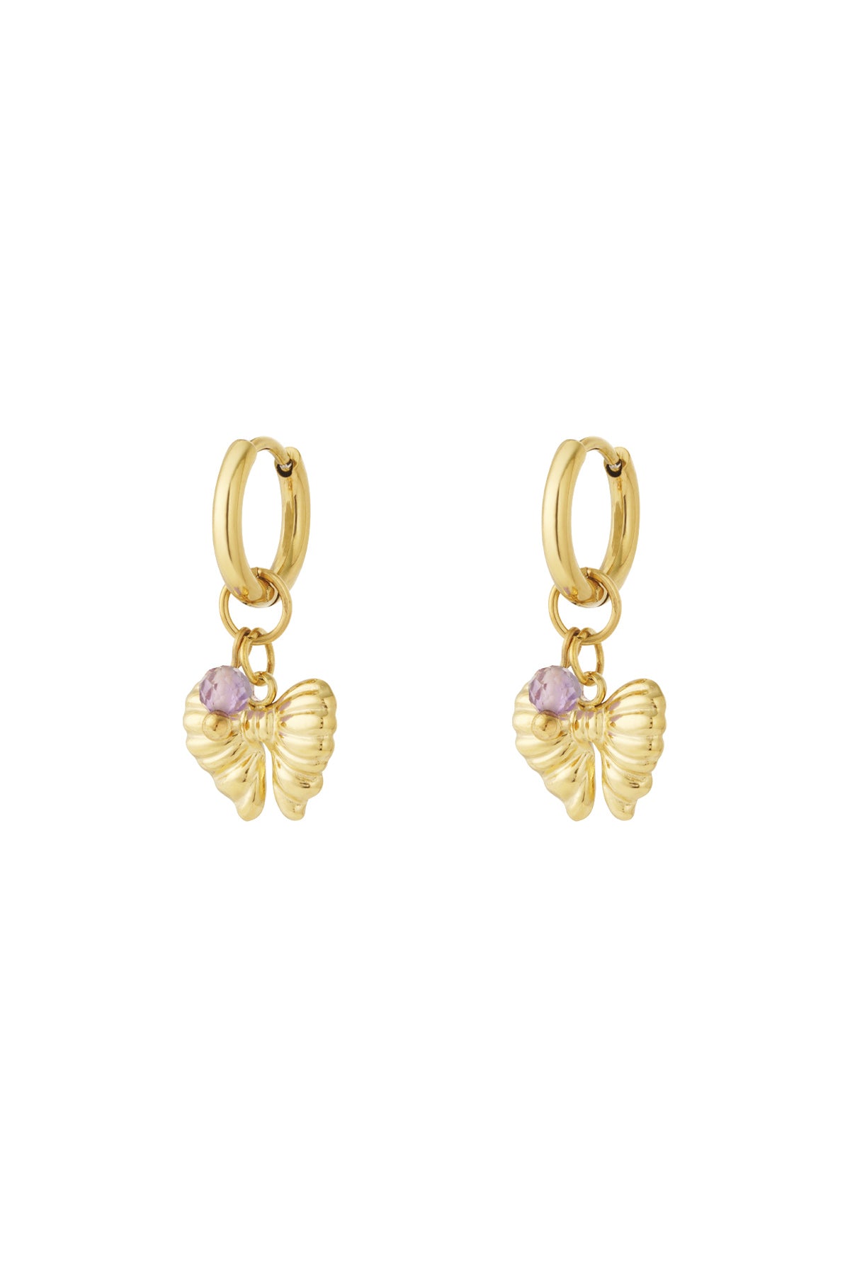 Boucles d'oreilles pendantes en acier inoxydable avec détail torsadé pour femme – plusieurs couleurs