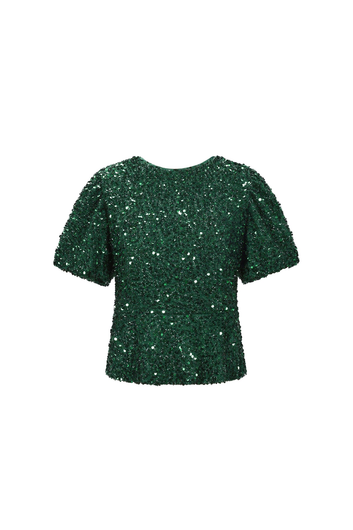 Dames elegante top van polyester met pailletten
