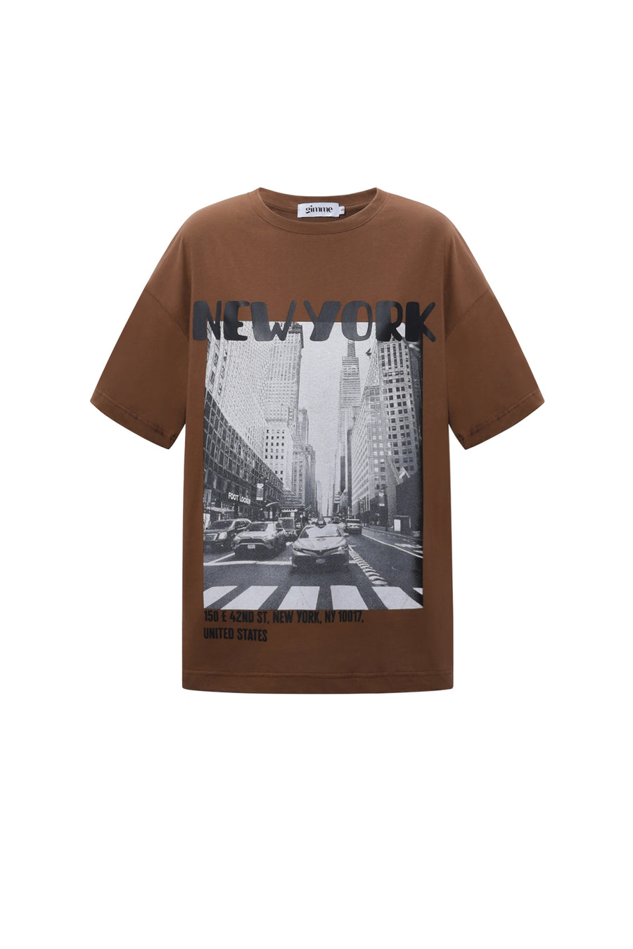 Dames New York T-shirt van katoen met tekst