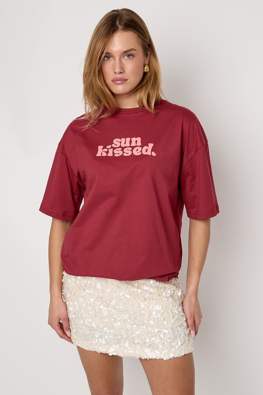 Dames Sun Kissed T-shirt van katoen – productfoto 2