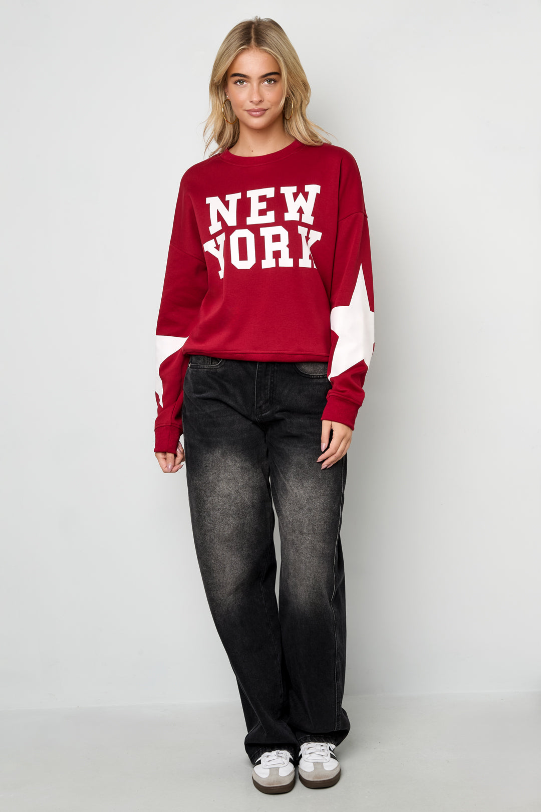 Dames New York sweater van katoen met ster – productfoto 7