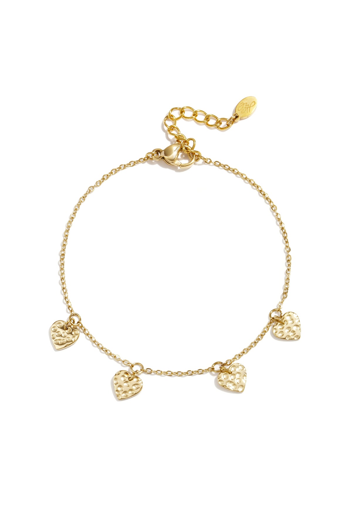 Roestvrijstalen bedelarmbanden met hartjes, casual, dagelijks en eenvoudig, dames sieraden
