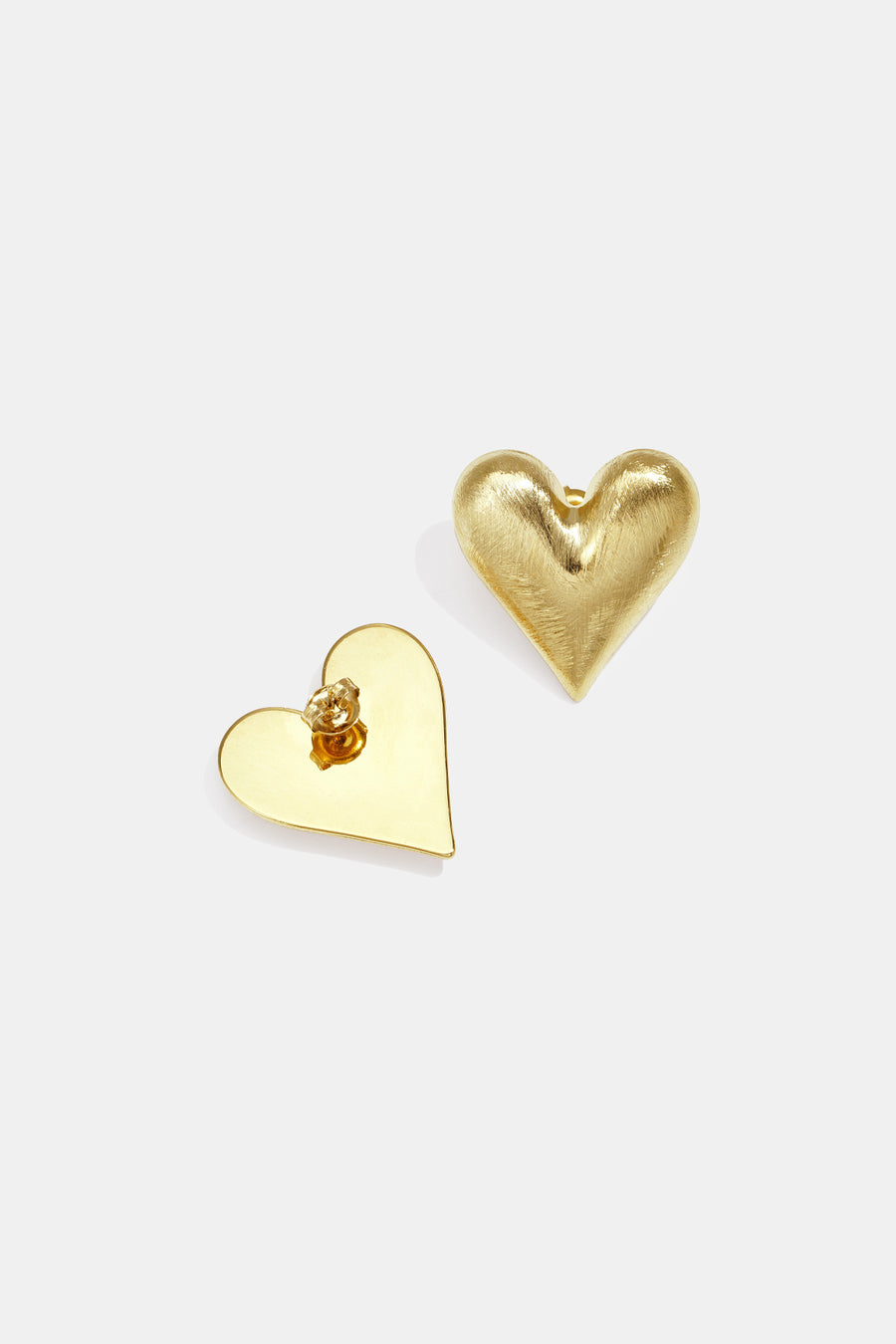 Puces d'oreilles pour femmes en acier inoxydable 304 avec cœur – couleur or et couleur argent