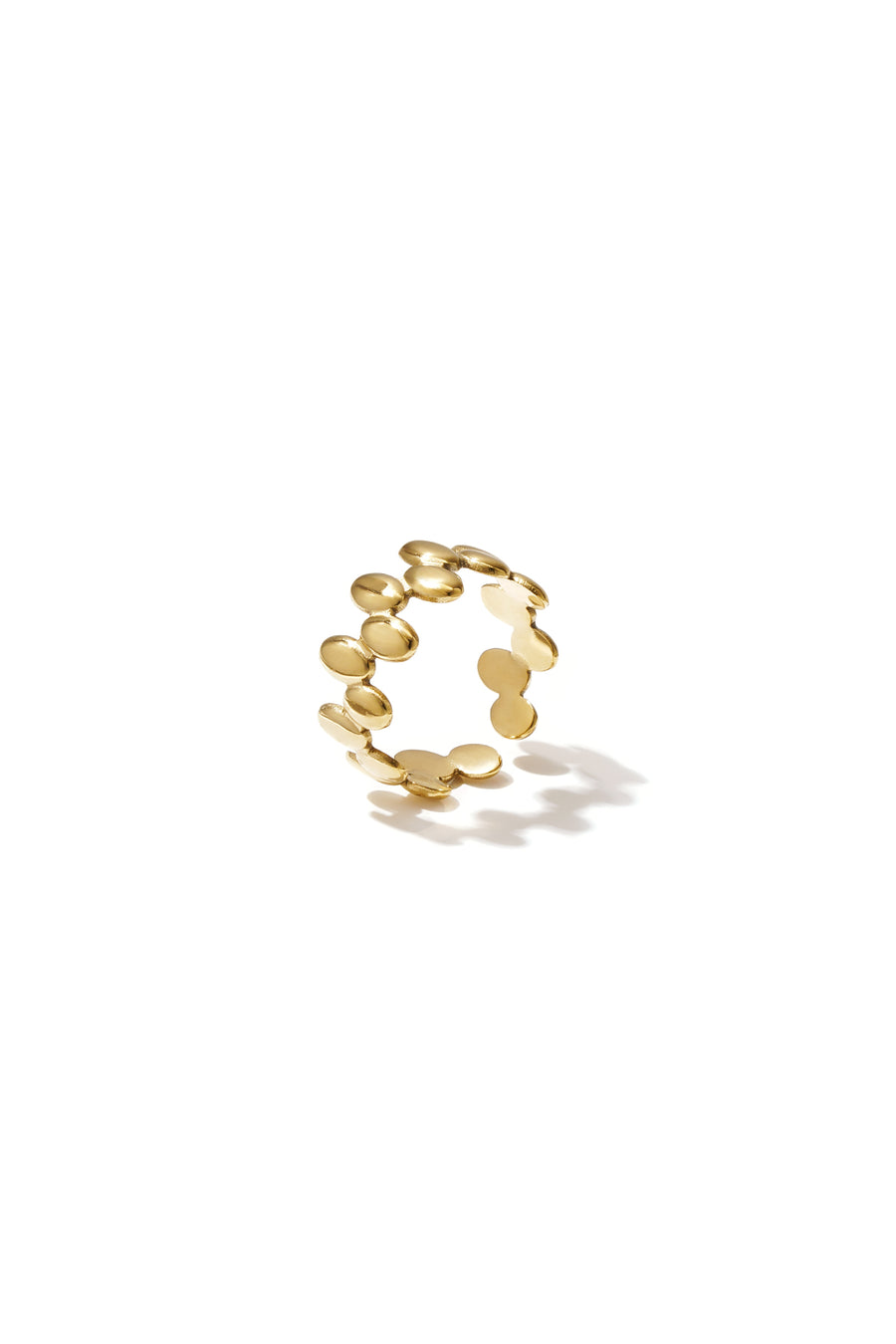 Bague minimaliste pour femme en acier inoxydable avec forme ronde – couleur or