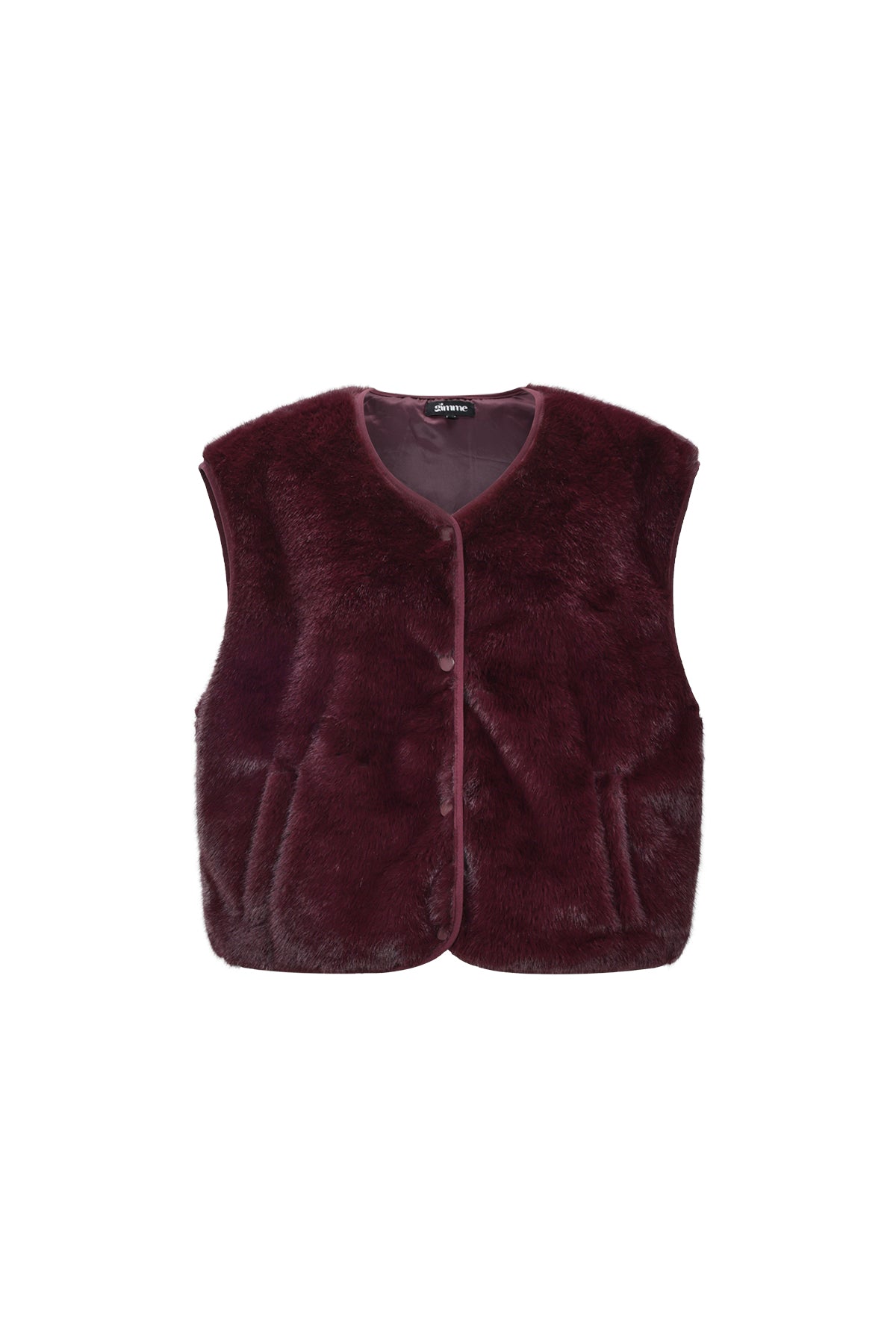 Dames mouwloos gilet van imitatiebont – productfoto 9