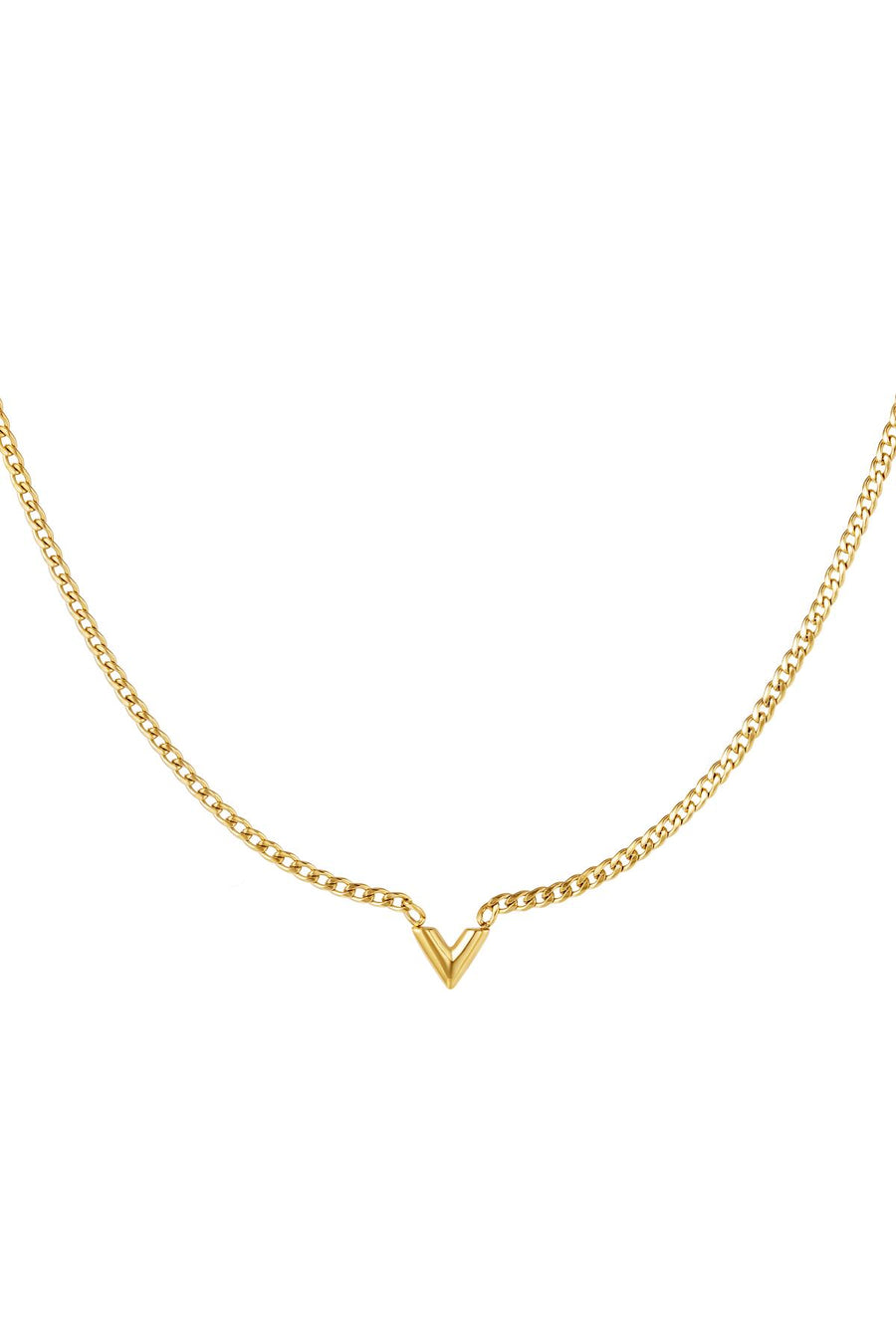 Collier femme avec pendentif en acier inoxydable – couleur or et couleur argent