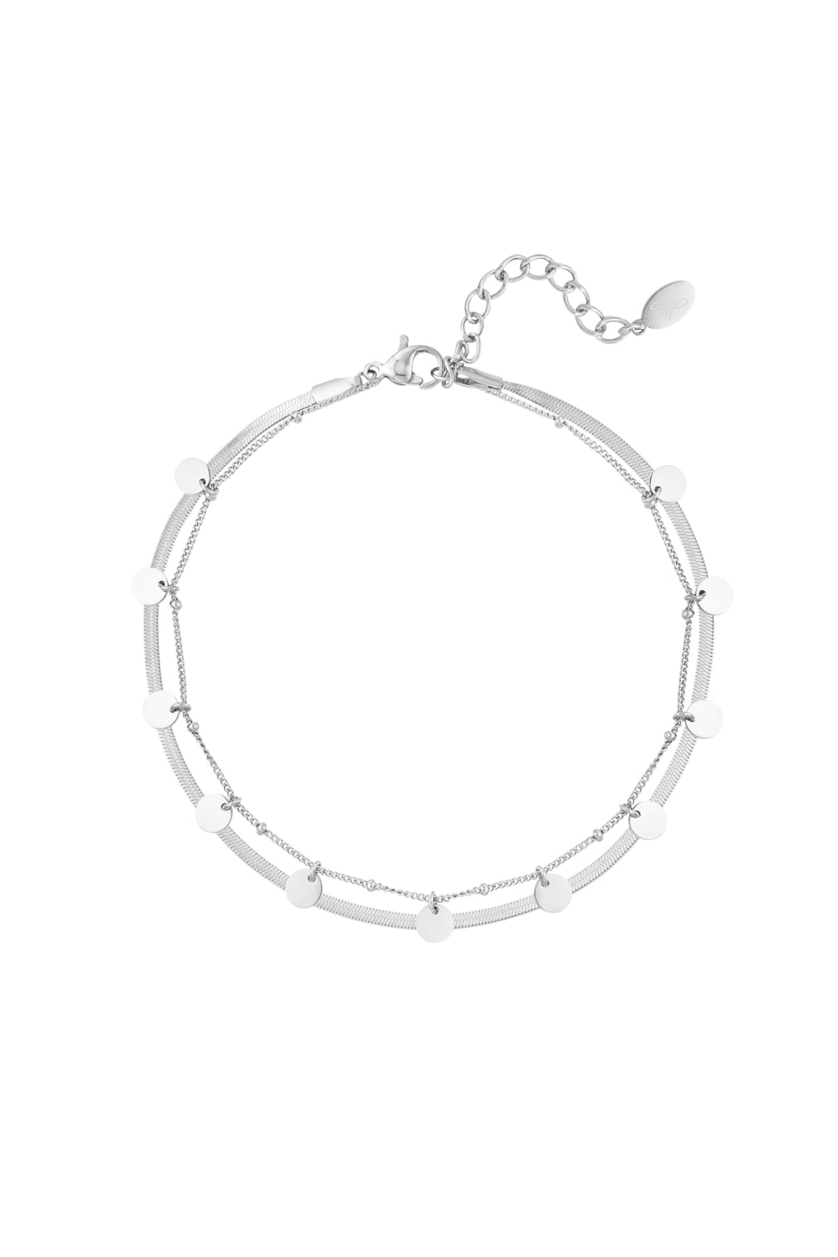 Women's Stainless Steel Ankle Bracelet - Gold and Silver Tone