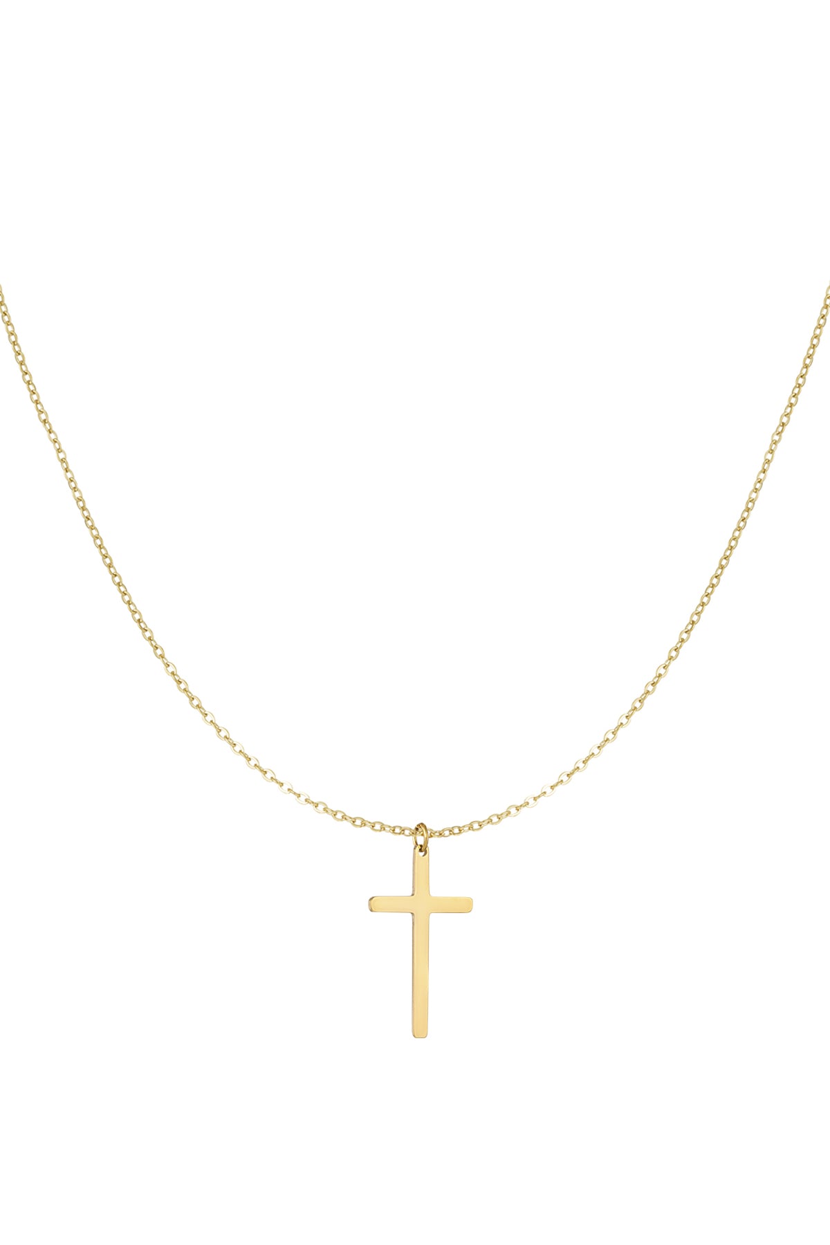 Women's necklace with stainless steel pendant - silver and gold colored