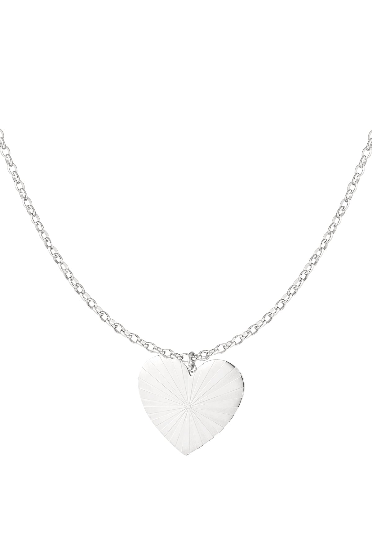 Collier femme avec pendentif cœur en acier inoxydable – couleur or