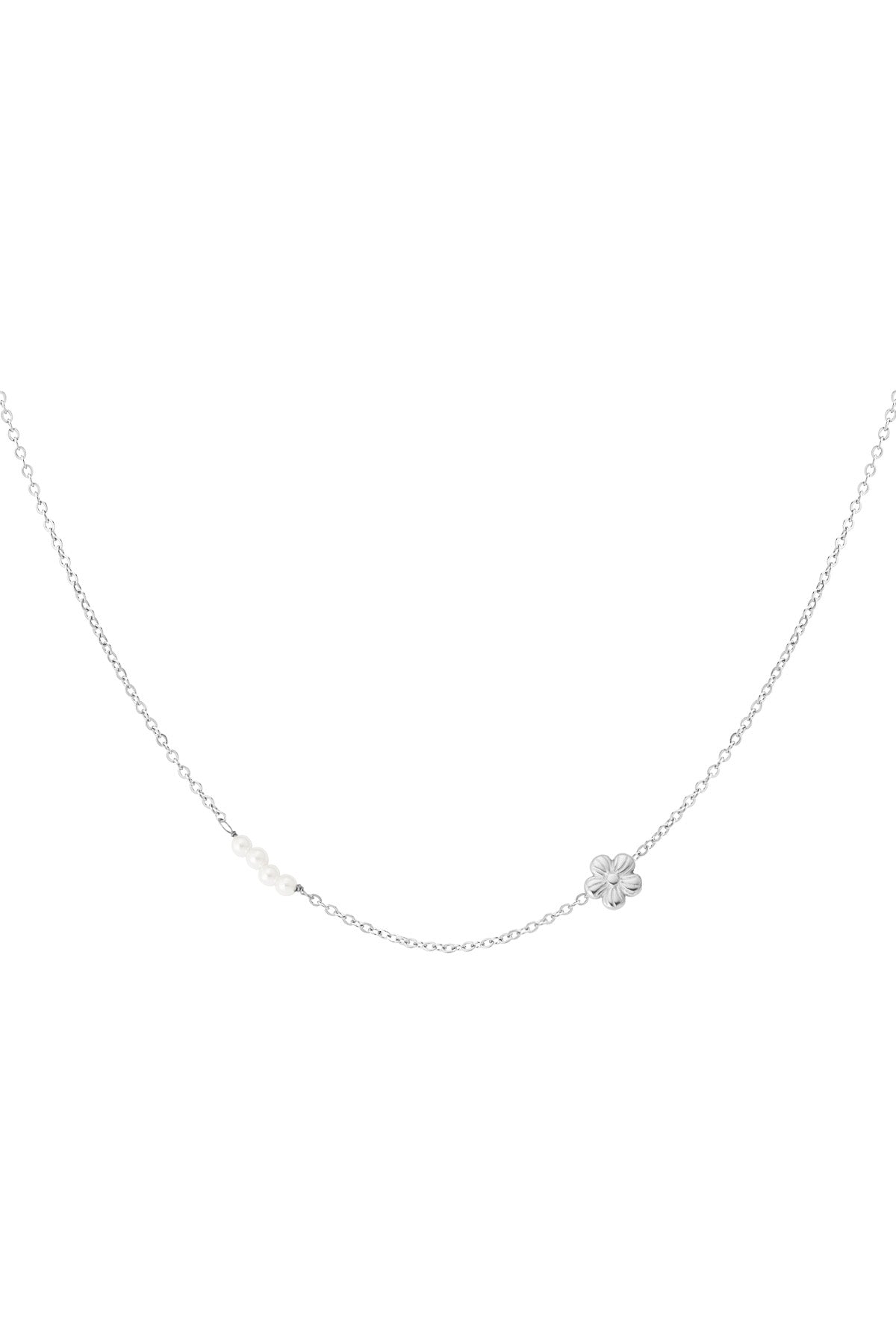 ketting bloem parel