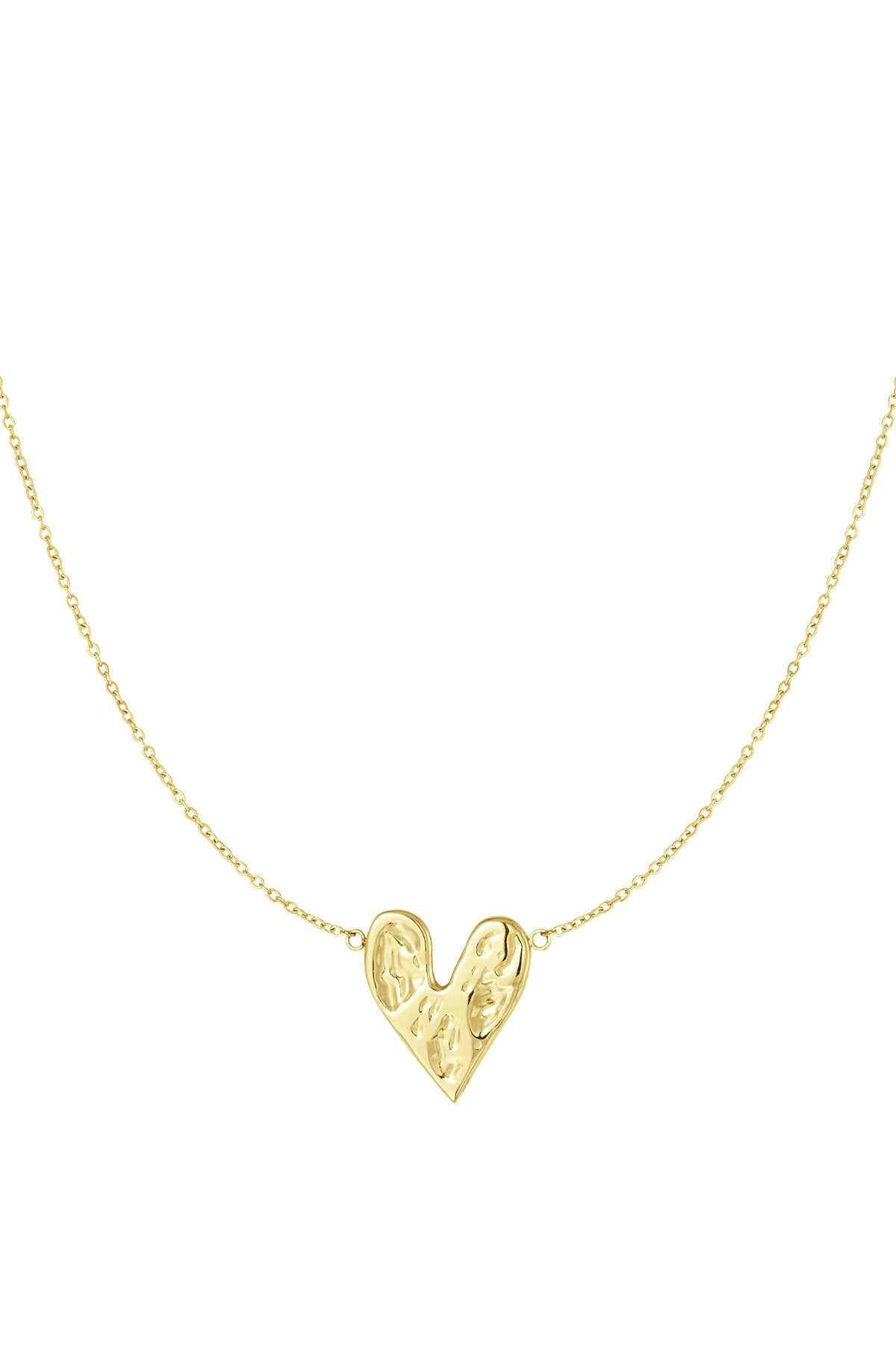 Women's Stainless Steel Heart Pendant Necklace – Silver and Gold-colored