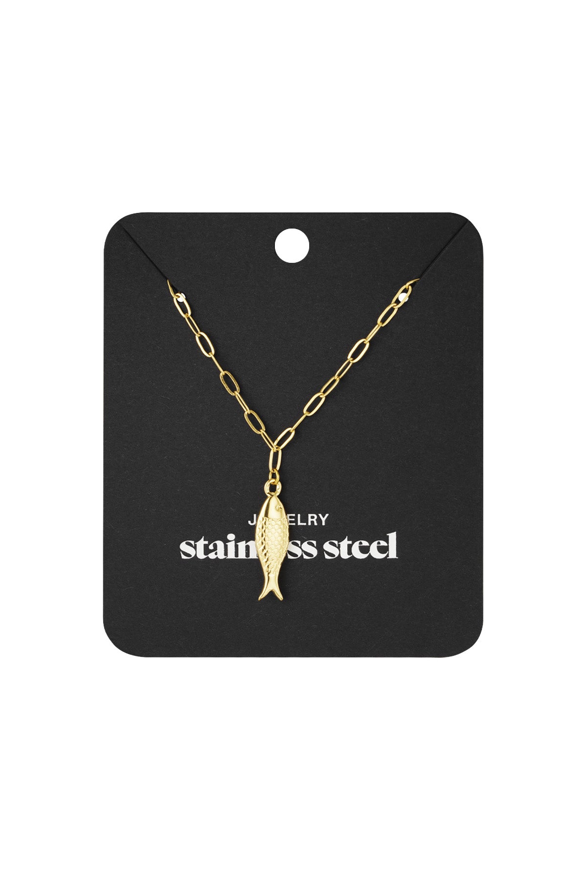 Women's necklace with stainless steel pendant - gold-colored – image 3