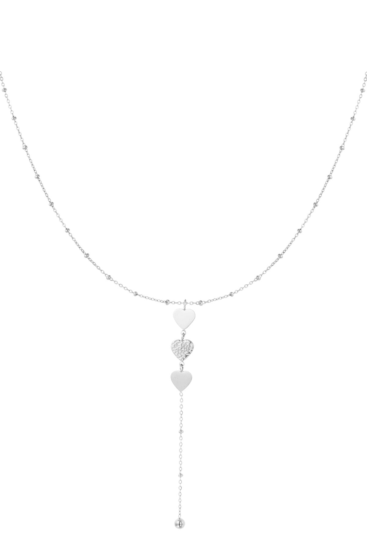 Collier pour femme avec pendentif cœur en acier inoxydable – coloris doré