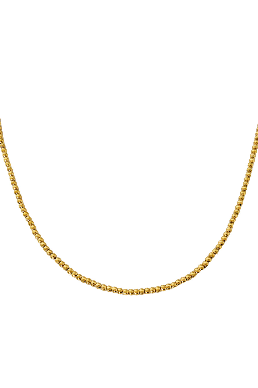 Collier de perles pour femme en acier inoxydable – couleur or et couleur argent