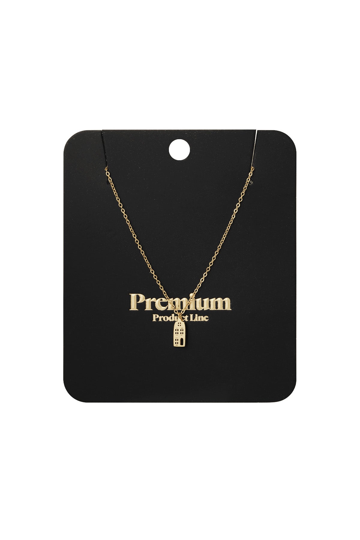 Women's necklace with cartoon-patterned 304 stainless steel pendant - gold-colored – image 3