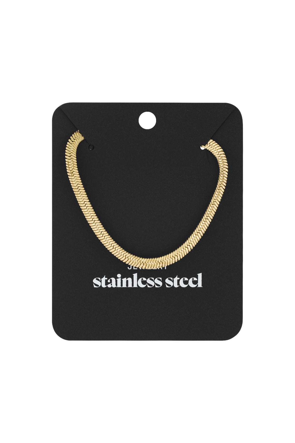 Women's stainless steel chain necklace with organic shape and link detail – image 3
