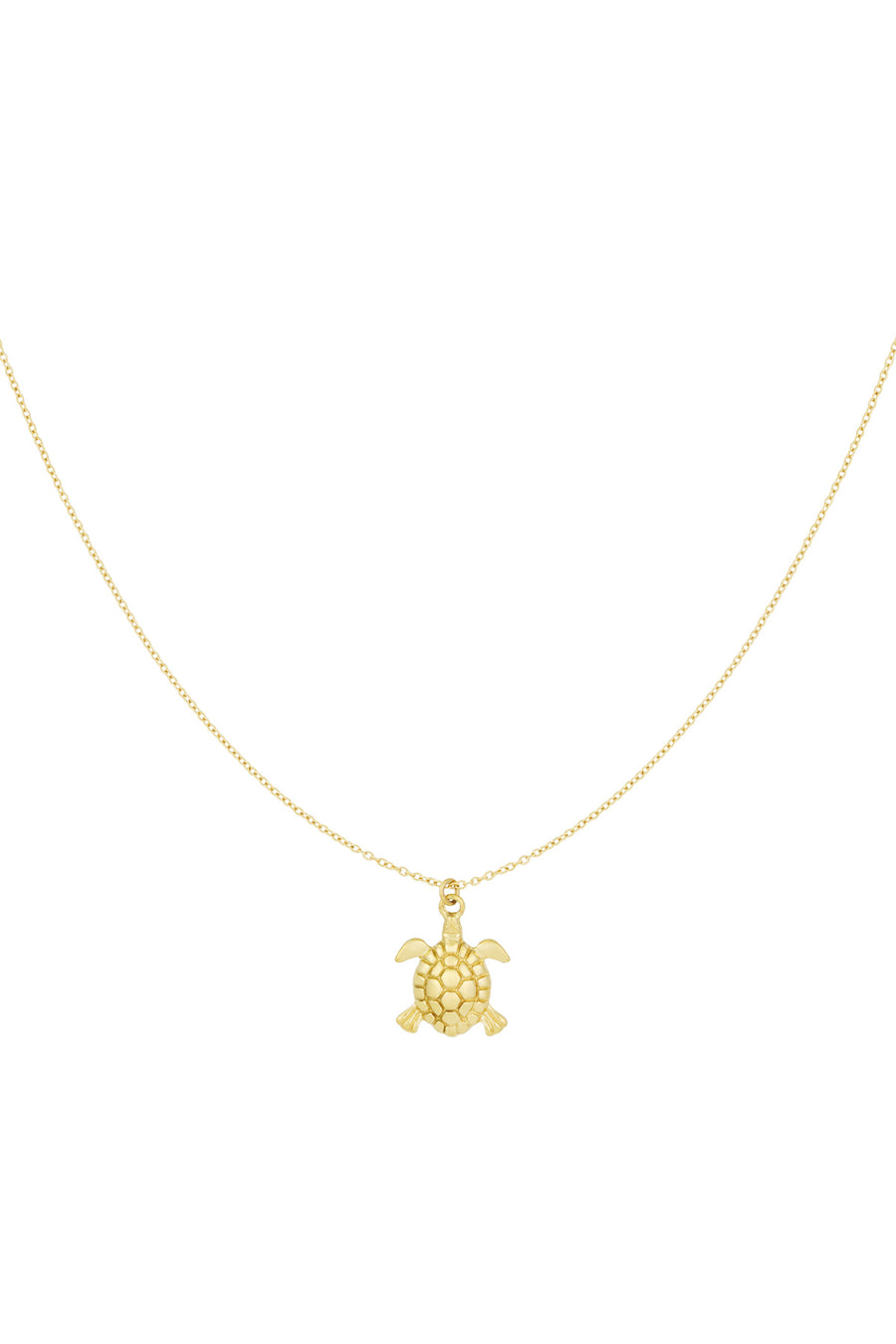 Collier pour femme en acier inoxydable avec pendentif aux détails océaniques – couleur or