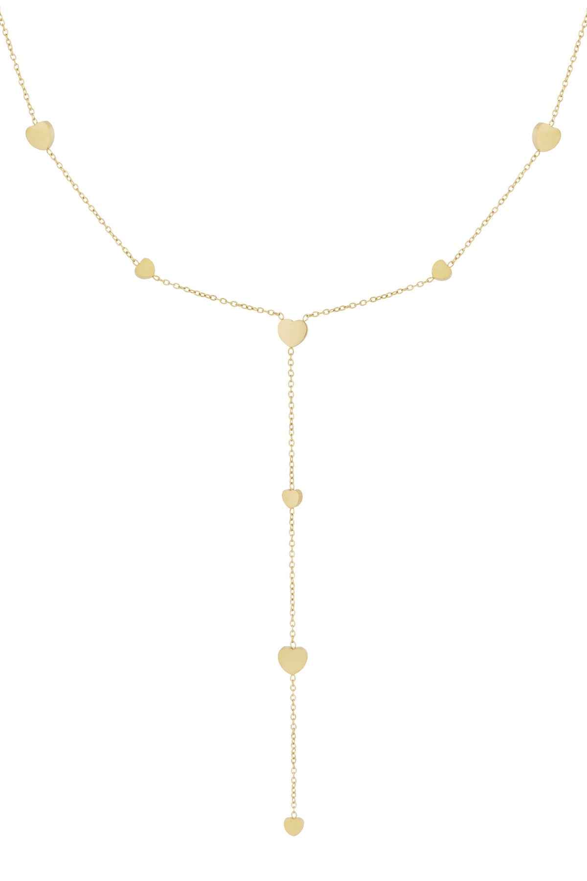Collier femme avec pendentif cœur en acier inoxydable – doré