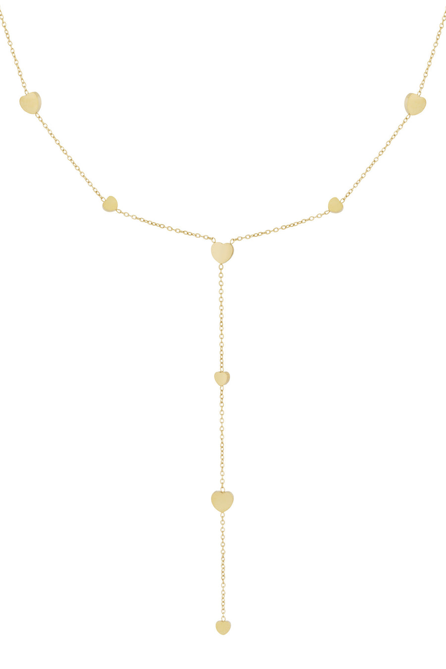 Collier femme avec pendentif cœur en acier inoxydable – doré
