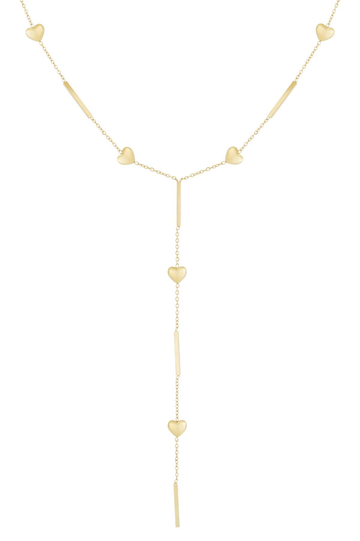 Collier pour femme en acier inoxydable avec pendentif en forme de cœur – couleur or et couleur argent