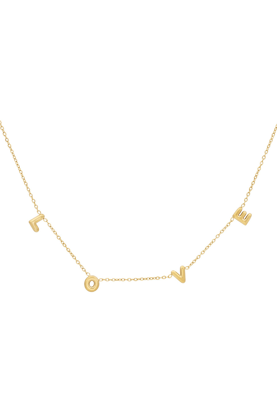 Collier femme en acier inoxydable avec pendentif lettre – doré