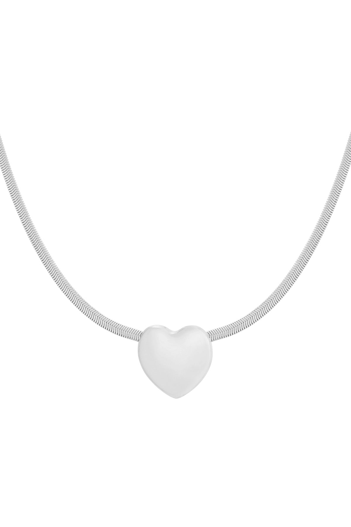 Collier femme en acier inoxydable avec pendentif en forme de cœur – doré et argenté