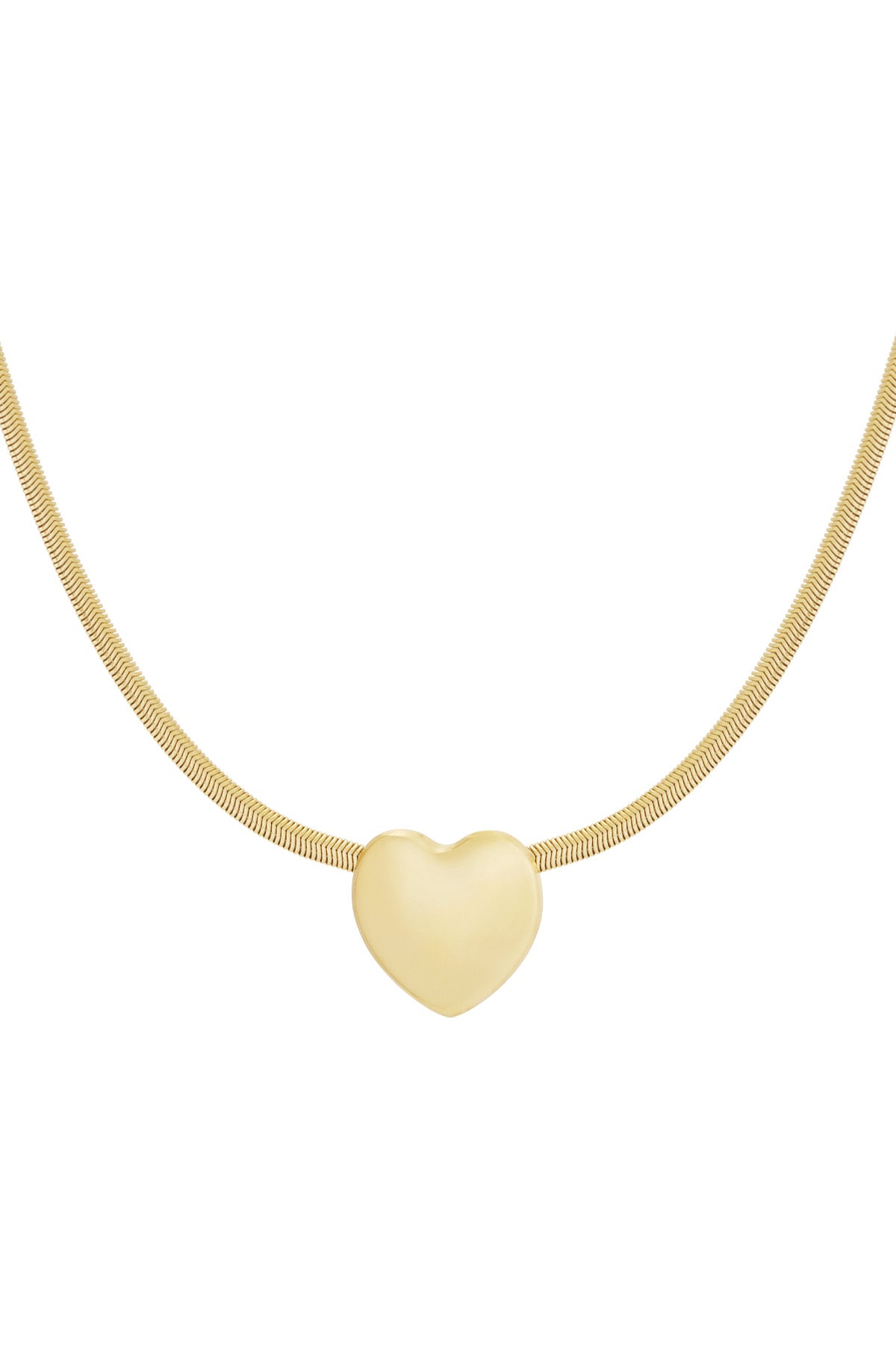 Collier femme en acier inoxydable avec pendentif en forme de cœur – doré et argenté