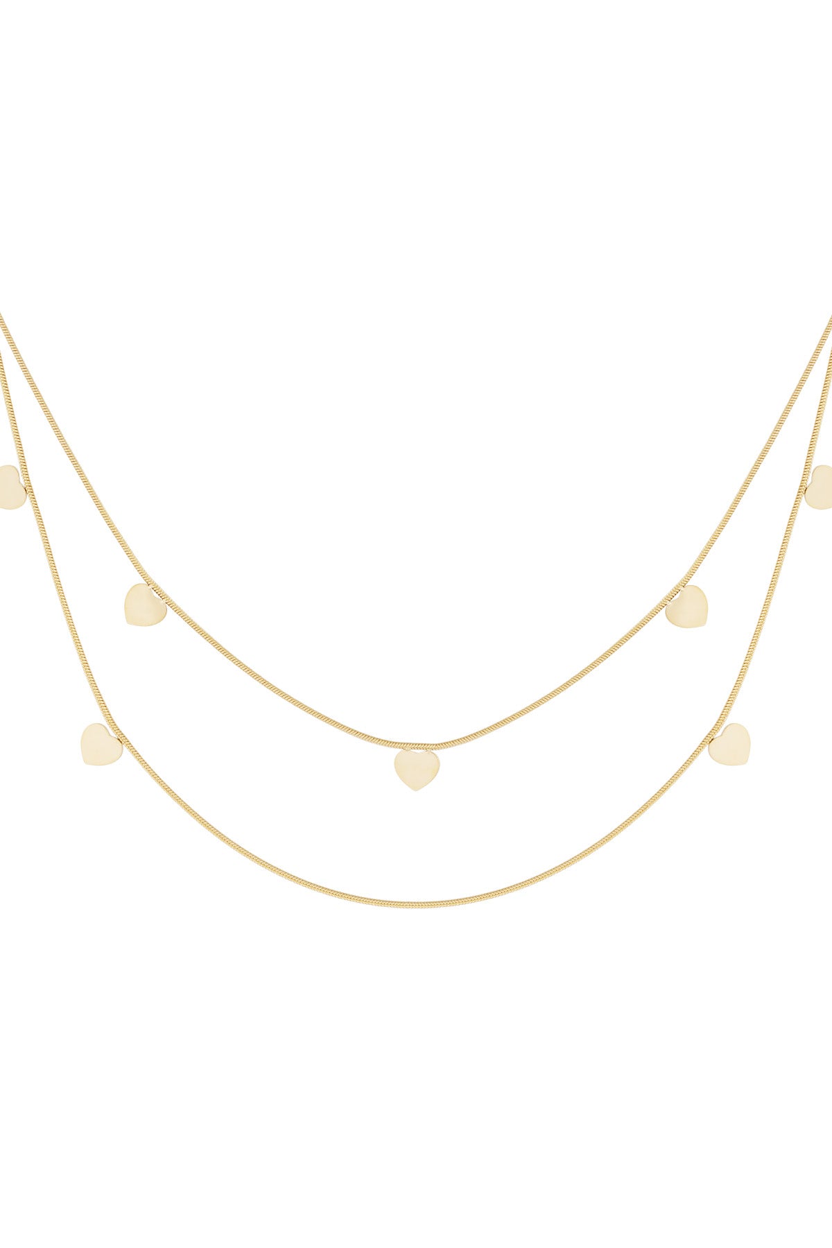 dubbele hart ketting