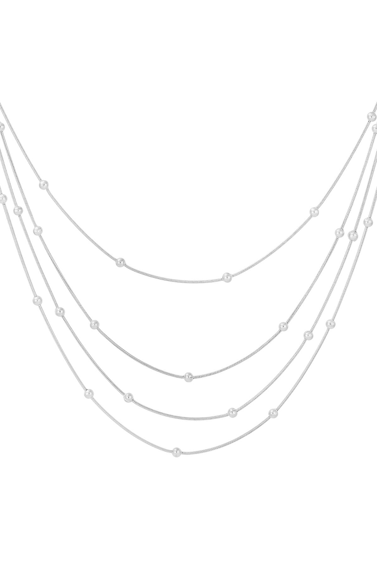 Collier femme superposé en acier inoxydable avec forme organique – plusieurs couleurs