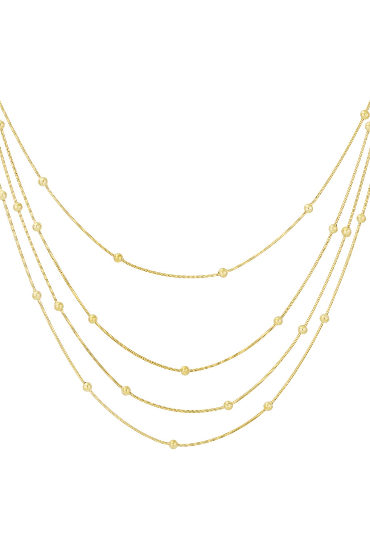 Collier femme superposé en acier inoxydable avec forme organique – plusieurs couleurs