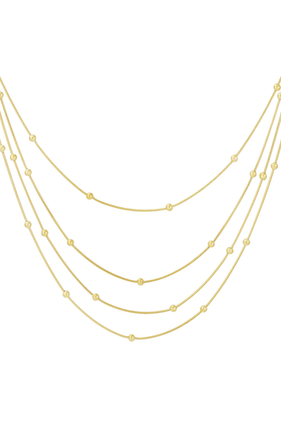 Collier femme superposé en acier inoxydable avec forme organique – plusieurs couleurs