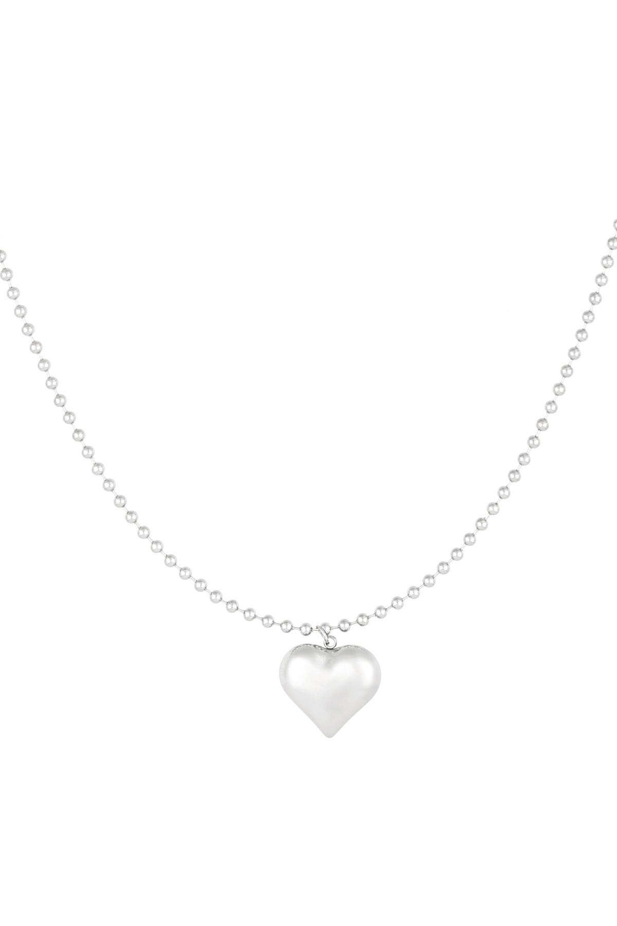 Collier femme en acier inoxydable doré avec pendentif cœur