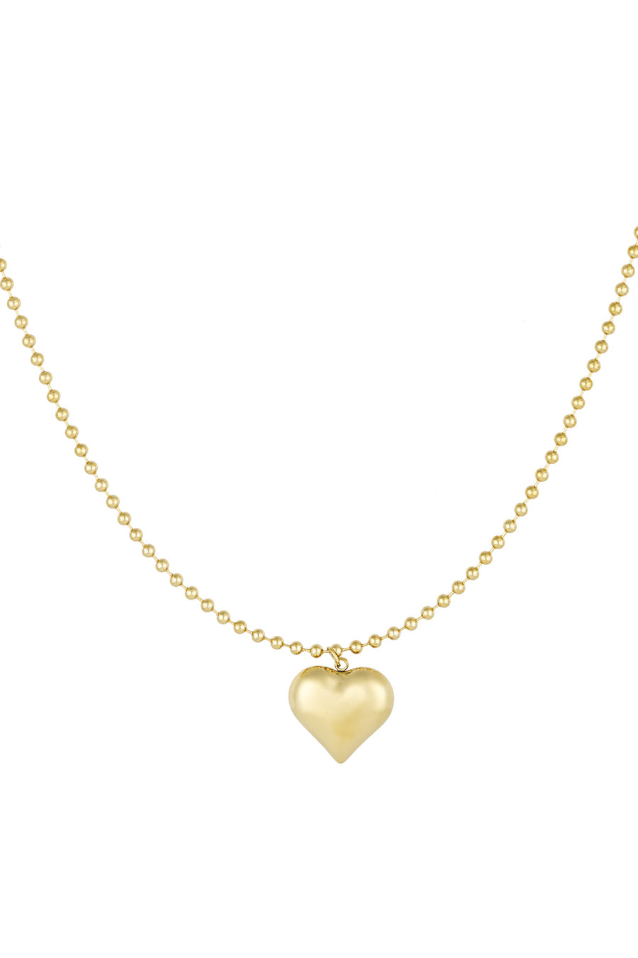 Collier femme en acier inoxydable doré avec pendentif cœur