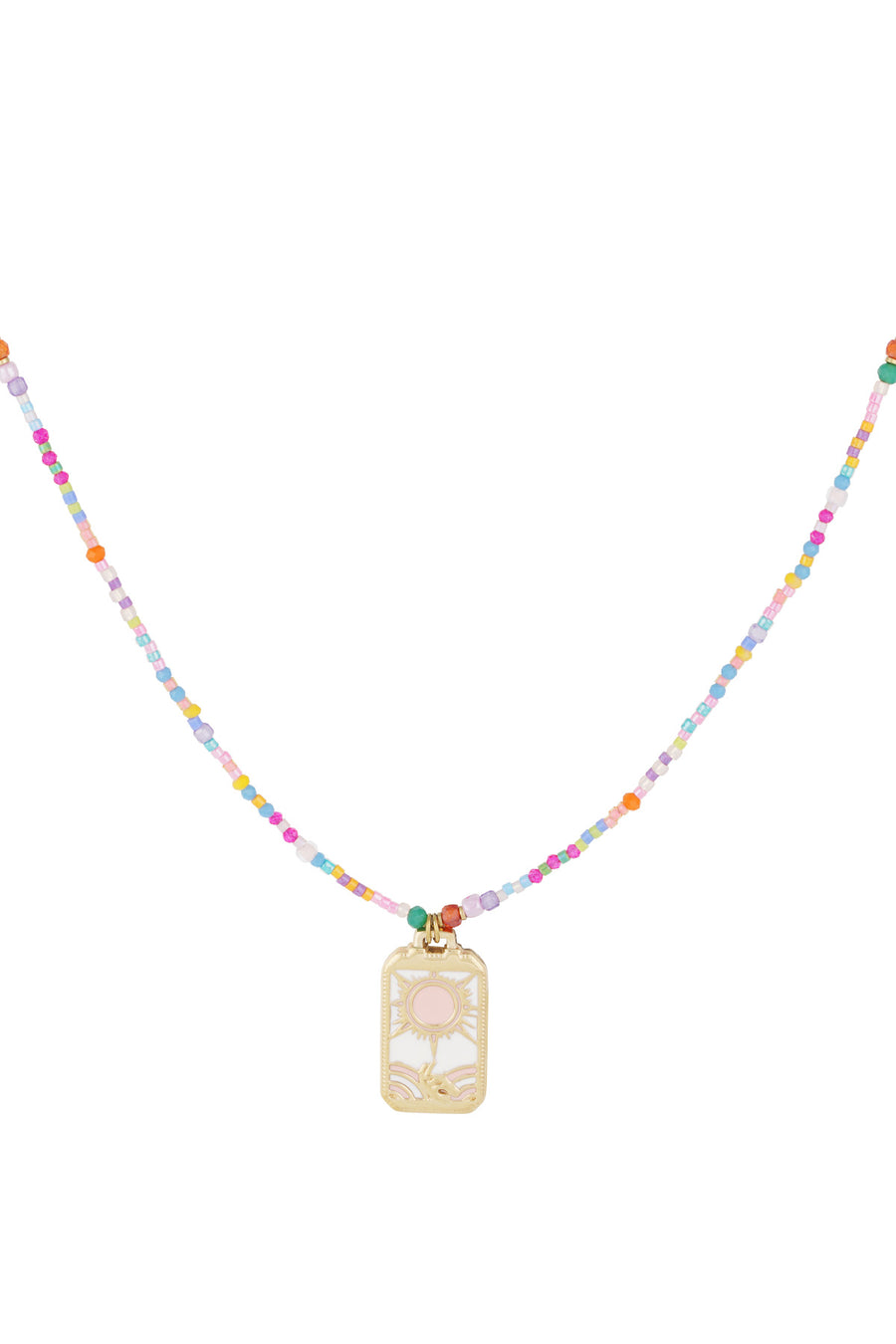 Collier pour femme en acier inoxydable 304, verre, cristal, perle d'imitation, hématite, émail