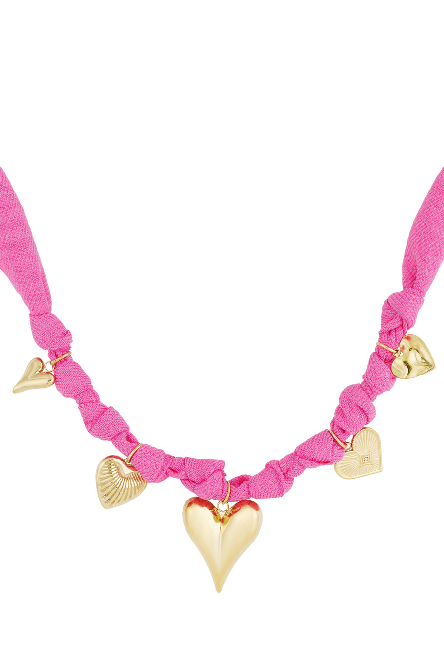 Collier tressé pour femme en acier inoxydable 304, textile, strass avec cœur – bleu