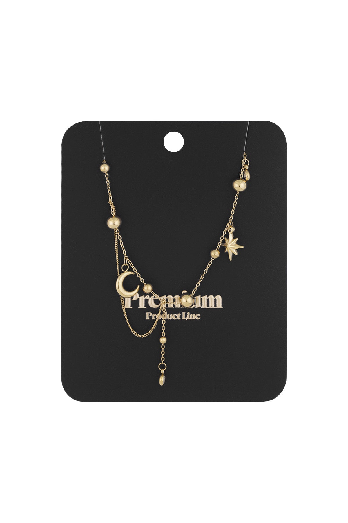 Collier femme avec pendentif en acier inoxydable 304 motif soleil – couleur or – photo 3