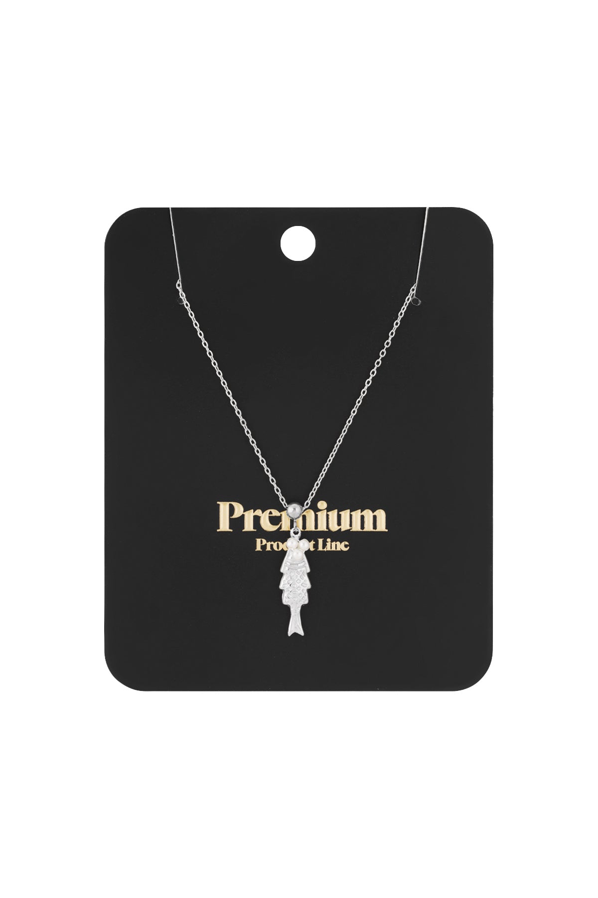 Women's necklace with 304 stainless steel pendant, imitation pearl with animal motif – image 8