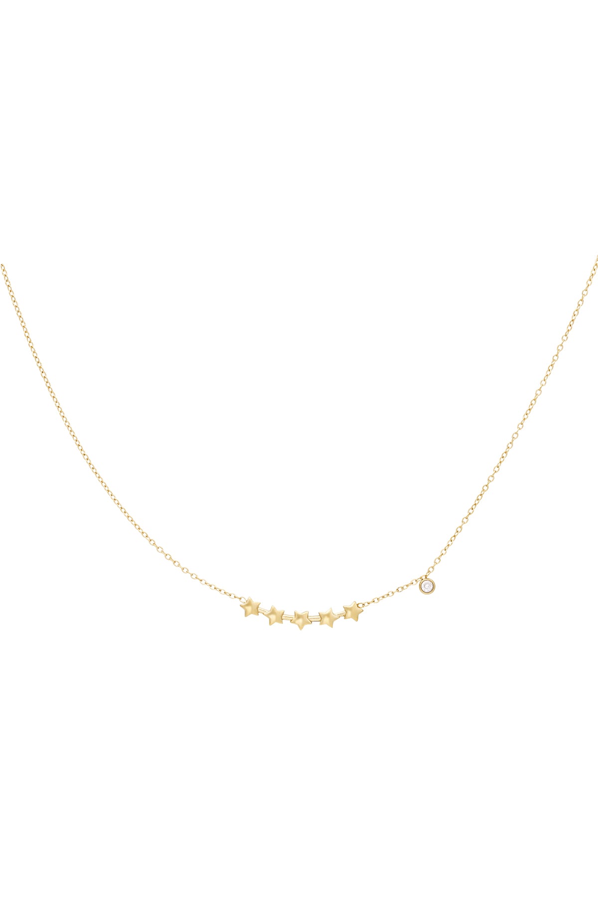 Women's 304 Stainless Steel Chain Necklace with Heart – Gold and Silver Tone
