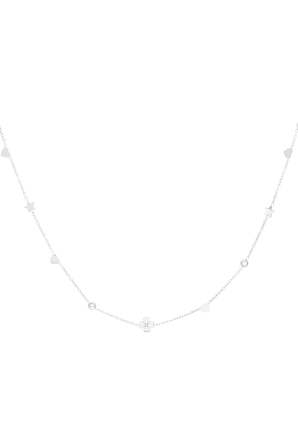 Chaîne de maillons pour femmes en acier inoxydable 304 avec motif trèfle – couleur or