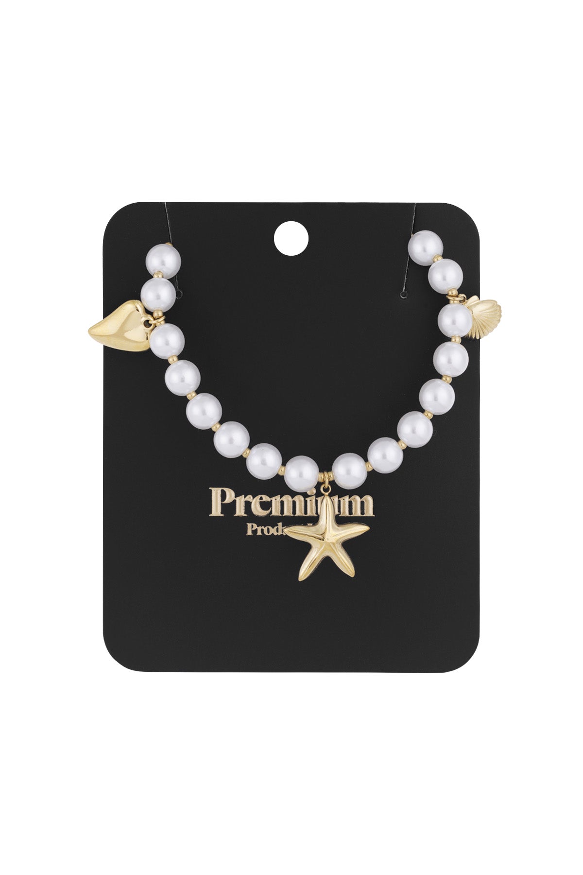 Collier de perles pour femmes en acier inoxydable 304, perle d'imitation, hématite – photo 3