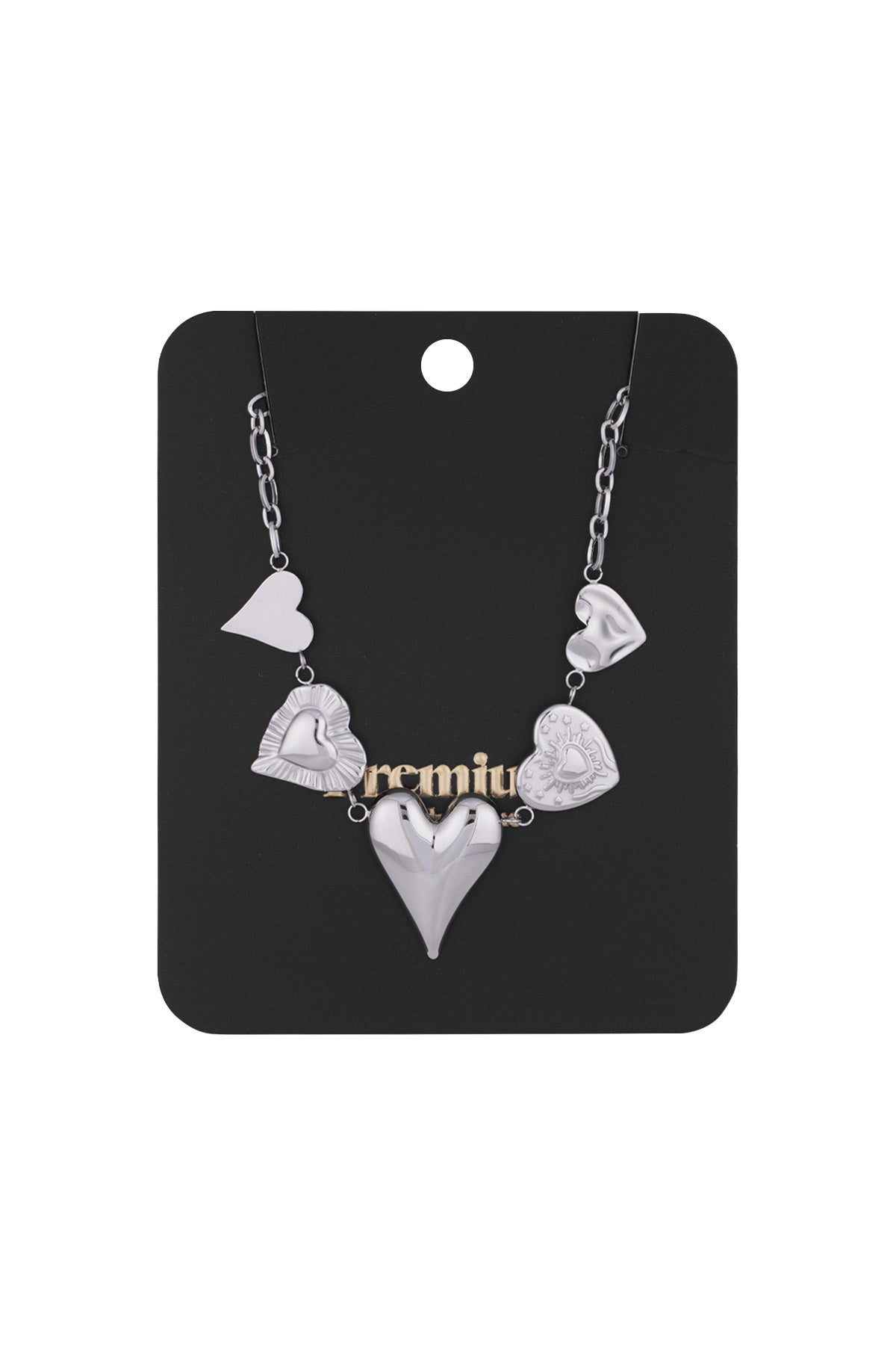 Collier pour femme avec pendentif cœur en acier inoxydable 304 – couleur or – photo 3