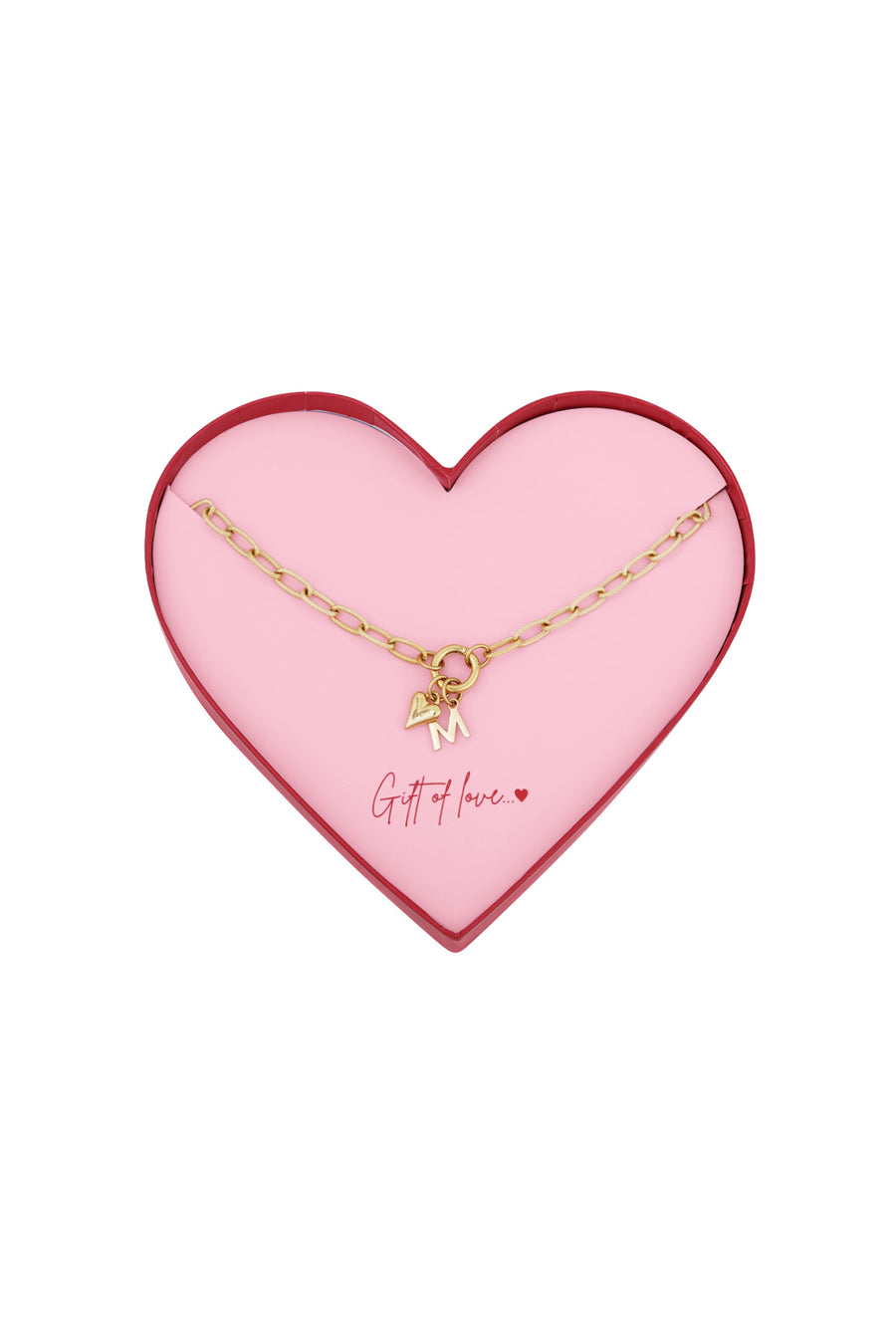 Collier femme en acier inoxydable avec pendentif lettre – doré