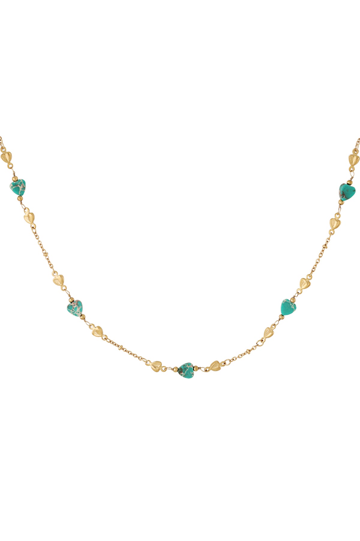 Collier maille pour femme en acier inoxydable 304, Pierre d'imitation, hématite avec cœur