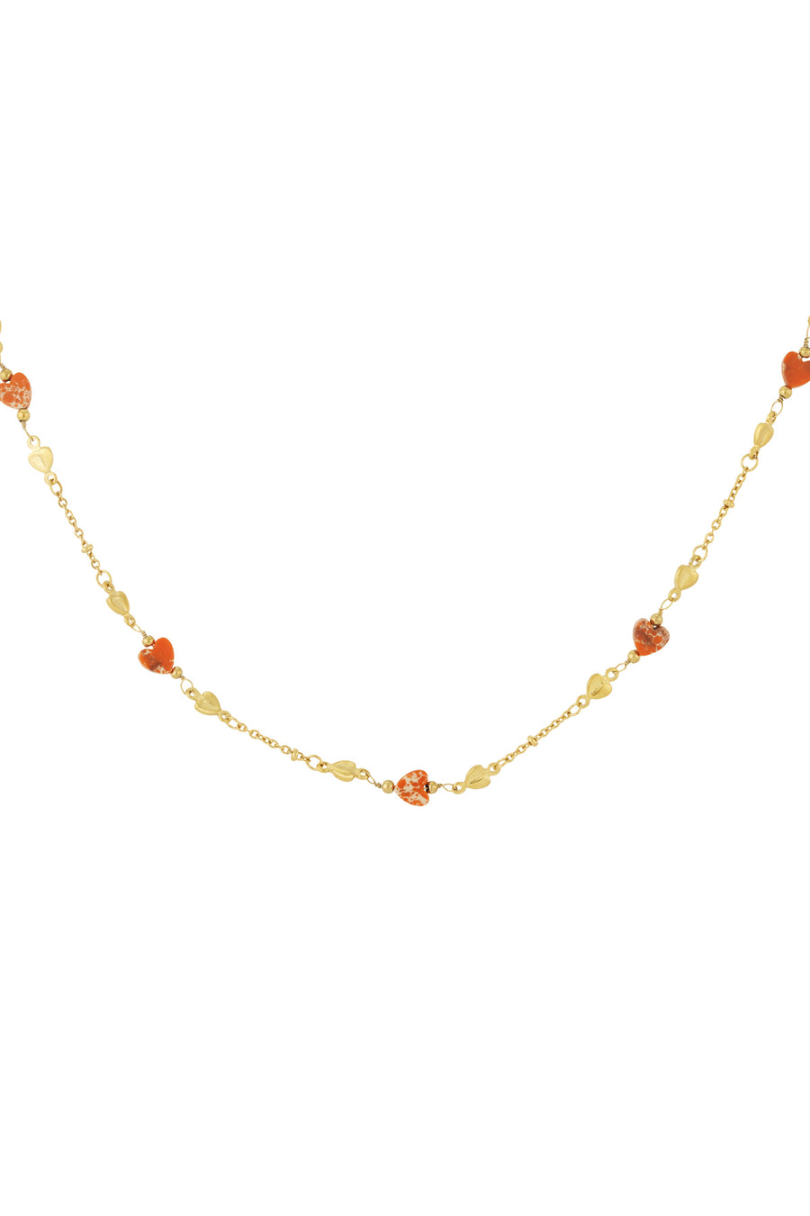 Collier maille pour femme en acier inoxydable 304, Pierre d'imitation, hématite avec cœur