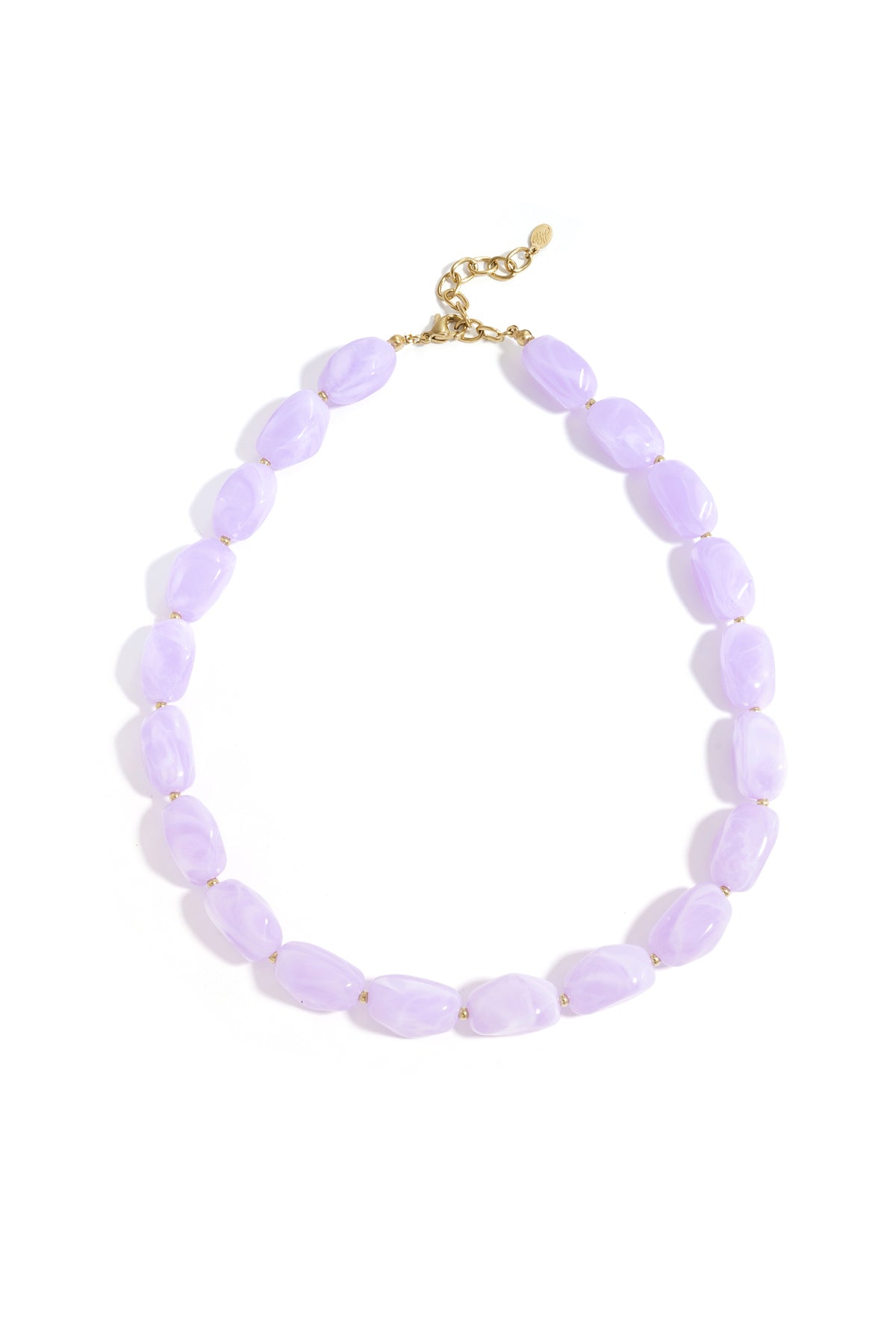 Acrylic Beaded Necklace for Women - Multi-Color - Casual
