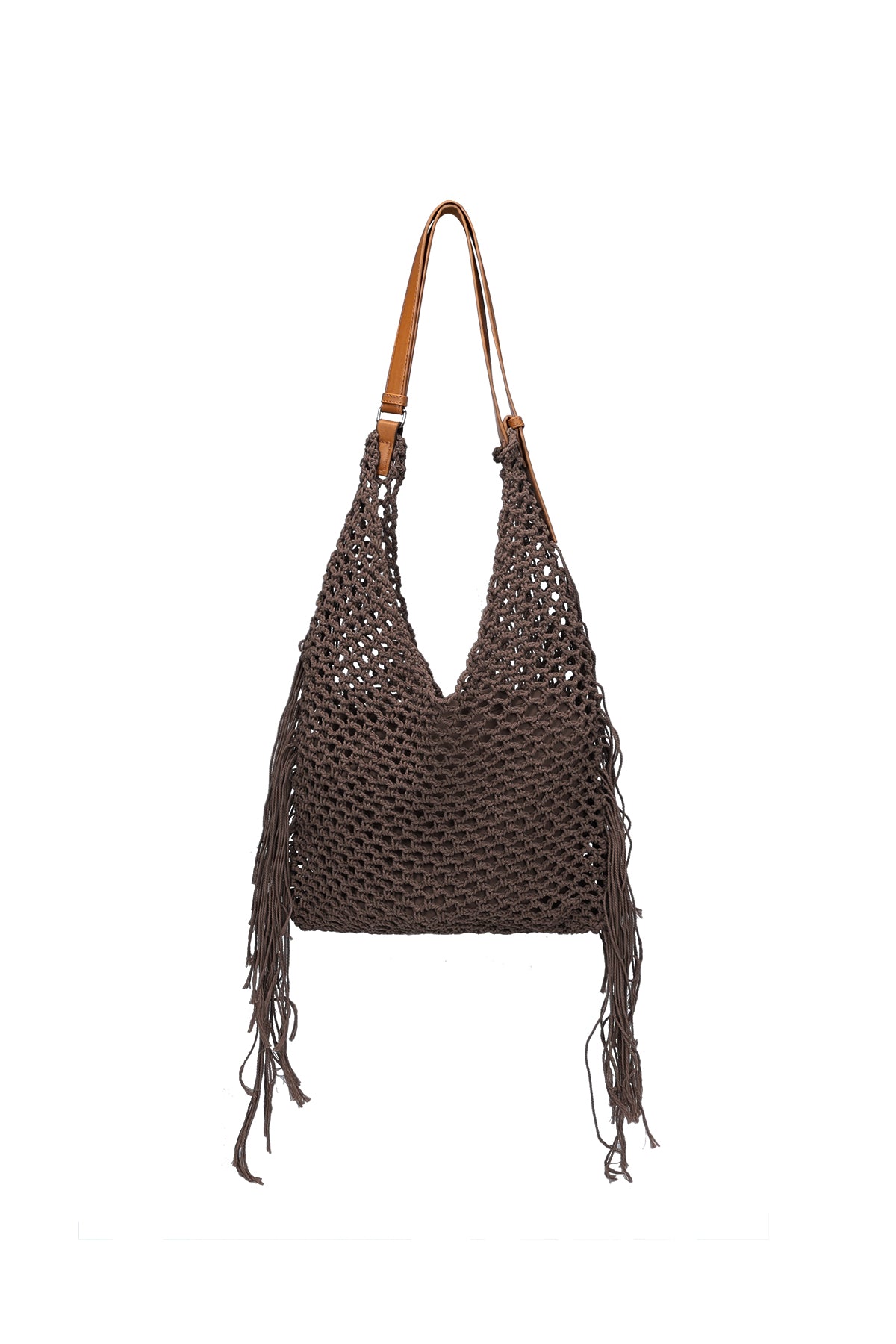 Sac de plage 100 % coton avec motif uni et détail tressé avec fermeture à cordon de serrage