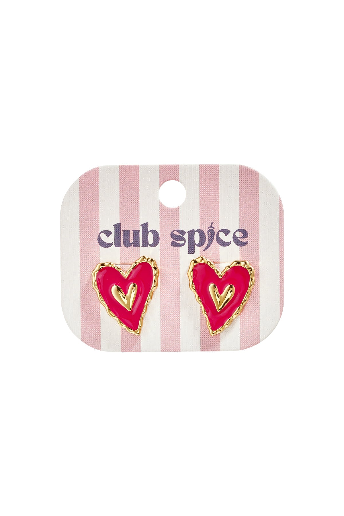 Women's Stainless Steel Heart Stud Earrings – Gold-Tone – image 4
