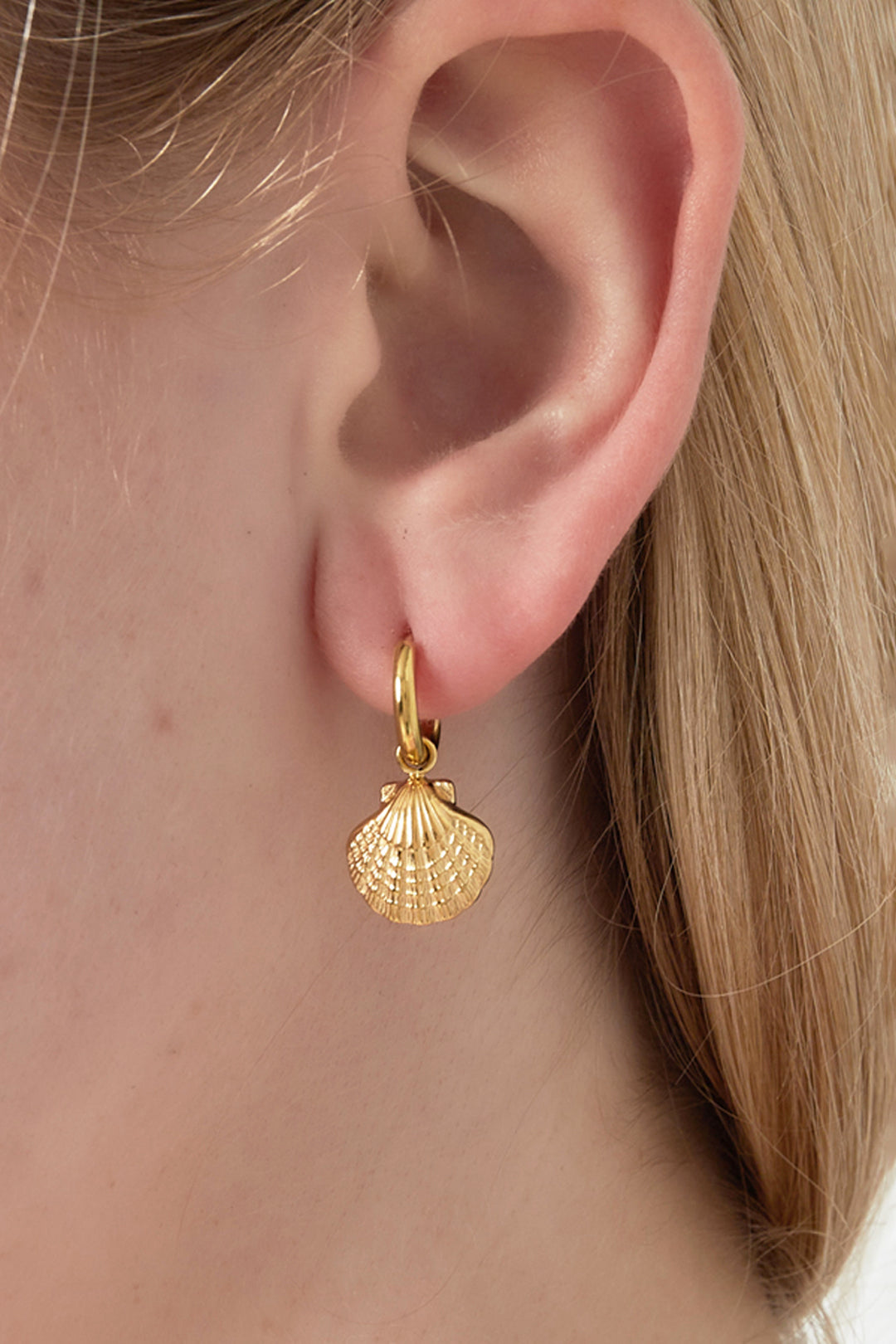 Boucles d'oreilles pendantes en acier inoxydable pour femmes avec détails océaniques – doré et argenté – photo 2